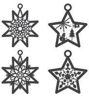 christmas ornament decoration vector collection with christmas ball flat design