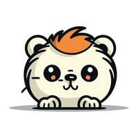 Cute panda cartoon character. Cute animal vector illustration.