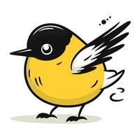 Cartoon illustration of a cute little bird. Vector clip art.