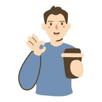 take a break having coffee illustration vector