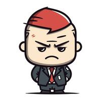 Angry boss   Cartoon Vector Illustration.