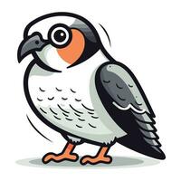 Illustration of a bird on a white background. Vector illustration.