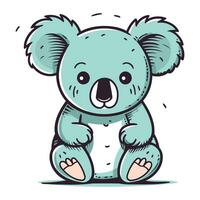 Cute cartoon koala. Vector illustration of a cute koala.