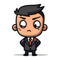 Upset Businessman   Cartoon Vector Illustration