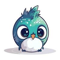 Cute cartoon owl. Vector illustration isolated on a white background.