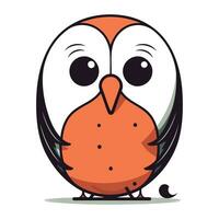 Cute cartoon owl. Vector illustration isolated on a white background.