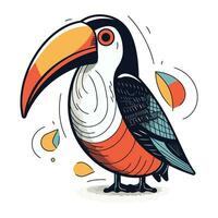 Toucan bird. Vector illustration of a cartoon toucan.