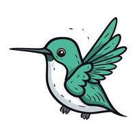Hummingbird cartoon icon. Vector illustration of a hummingbird.
