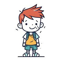 Illustration of a cute cartoon boy. Vector illustration of a little boy.