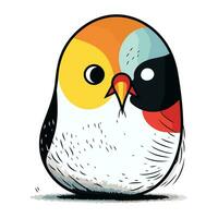 pingüino aislado en un blanco antecedentes. vector ilustración en dibujos animados estilo.