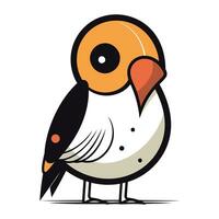 linda dibujos animados tucán pájaro. vector ilustración aislado en blanco antecedentes.