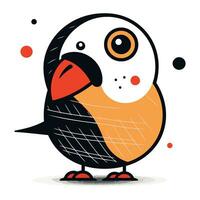 Cute cartoon penguin. Vector illustration in a flat style.