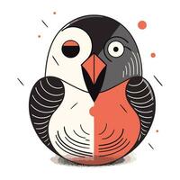 linda dibujos animados pingüino. vector ilustración en un blanco antecedentes.