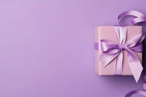Colorful gift boxes present with ribbon and bow. For birthday, christmas gift or valentine occasions concept by AI Generated photo