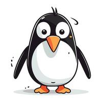 Penguin cartoon vector illustration. Cute cartoon penguin.