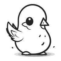 Cute cartoon chick. Vector illustration isolated on a white background.