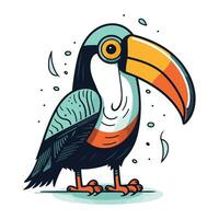 Toucan vector illustration. Hand drawn toucan vector illustration.