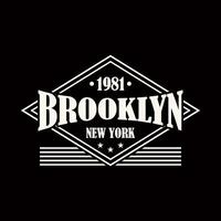 Brooklyn, New York typography t-shirt design, College-style Brooklyn clothing print. Illustration in vector format, USA typography t shirt design. photo