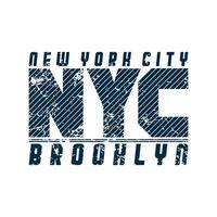 Brooklyn, New York typography t-shirt design, College-style Brooklyn clothing print. Illustration in vector format, USA typography t shirt design. photo