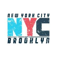 Brooklyn, New York typography t-shirt design, College-style Brooklyn clothing print. Illustration in vector format, USA typography t shirt design. photo