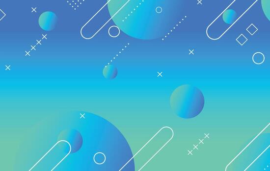 resumen vistoso geométrico antecedentes. azul elementos con degradado vector
