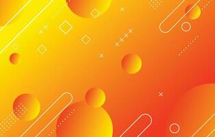 Abstract colorful geometric background. Orange and yellow elements with gradient vector