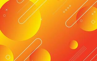 Abstract colorful geometric background. Orange and yellow elements with gradient vector