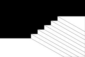 escalera silueta aislado negro y blanco resumen antecedentes No gente. gráfico vector ilustración abstracto, avance, progreso, negocio, éxito concepto.