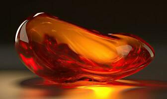 Glass magnifies the beauty of transparent flames Creating using generative AI tools photo