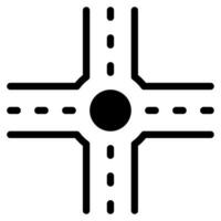 Four Way Intersection Icon Illustration, for UIUX, Infographic, etc vector