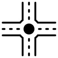 Four Way Intersection Icon Illustration, for UIUX, Infographic, etc vector