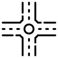 Four Way Intersection Icon Illustration, for UIUX, Infographic, etc vector