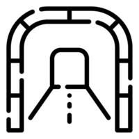 Tunnel Icon Illustration, for UIUX, Infographic, etc vector