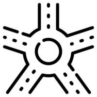 Five Way Intersection Icon Illustration, for UIUX, Infographic, etc vector