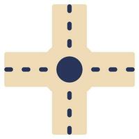 Four Way Intersection Icon Illustration, for UIUX, Infographic, etc vector