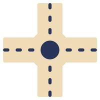 Four Way Intersection Icon Illustration, for UIUX, Infographic, etc vector