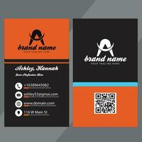 Horizontal business card design template vector