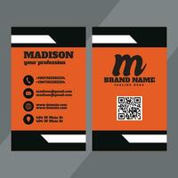 Horizontal business card design template vector