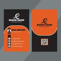 Horizontal business card design template vector