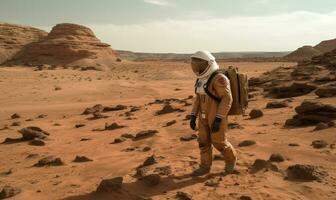 Astronaut discovers surprising evidence of life on Mars Creating using generative AI tools photo