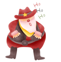 süß Cowboy Santa claus im Denim png