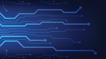 Hi tech digital circuit board. AI pad and electrical lines connected on blue lighting background. futuristic technology design element concept vector