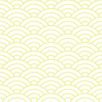 Yellow Japanese wave pattern background. Japanese seamless pattern vector. Waves background illustration. for clothing, wrapping paper, backdrop, background, gift card. vector