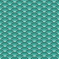 Green shade of Japanese wave pattern background. Japanese seamless pattern vector. Waves background illustration. for clothing, wrapping paper, backdrop, background, gift card. vector