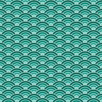 Green shade of Japanese wave pattern background. Japanese seamless pattern vector. Waves background illustration. for clothing, wrapping paper, backdrop, background, gift card. vector