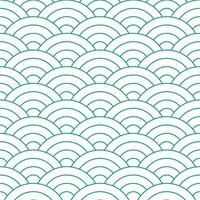 Green Japanese wave pattern background. Japanese seamless pattern vector. Waves background illustration. for clothing, wrapping paper, backdrop, background, gift card. vector