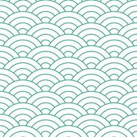 Green Japanese wave pattern background. Japanese seamless pattern vector. Waves background illustration. for clothing, wrapping paper, backdrop, background, gift card. vector