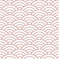 Red Japanese wave pattern background. Japanese seamless pattern vector. Waves background illustration. for clothing, wrapping paper, backdrop, background, gift card. vector