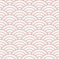 Red Japanese wave pattern background. Japanese seamless pattern vector. Waves background illustration. for clothing, wrapping paper, backdrop, background, gift card. vector