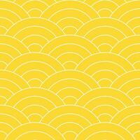 Yellow Japanese wave pattern background. Japanese seamless pattern vector. Waves background illustration. for clothing, wrapping paper, backdrop, background, gift card. vector